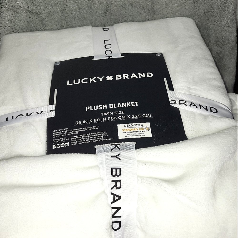 Lucky brand plush blanket